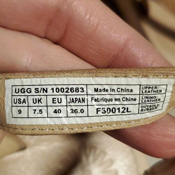 GUC UGG Gaiana Camel Leather Wedges - Picture 6 of 9